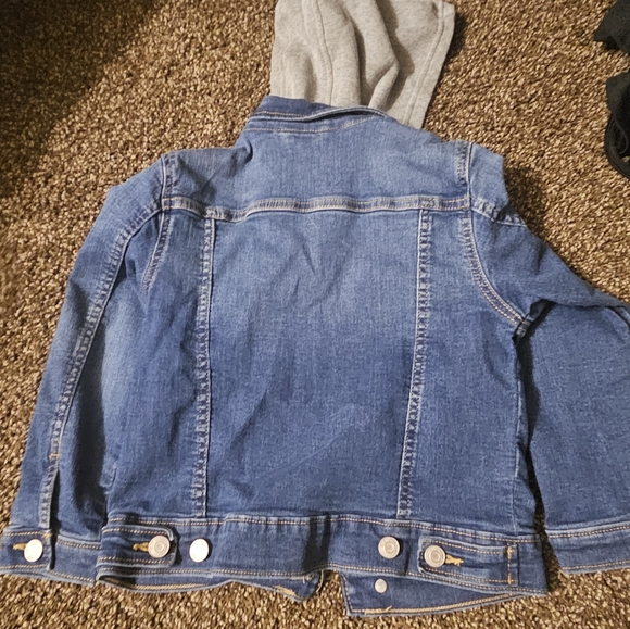 Old Navy Kids Jean Jacket with hood - Picture 3 of 3
